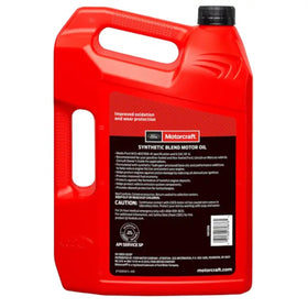 Motorcraft oil pour in engine bay demonstrating Ford-brand protection during service