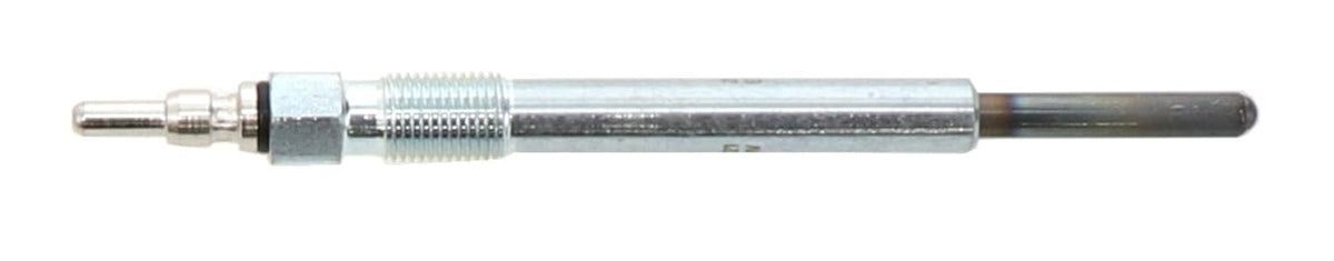 Close-up of Motorcraft glow plug tip and thread demonstrating precise OEM dimensions for reliable fit