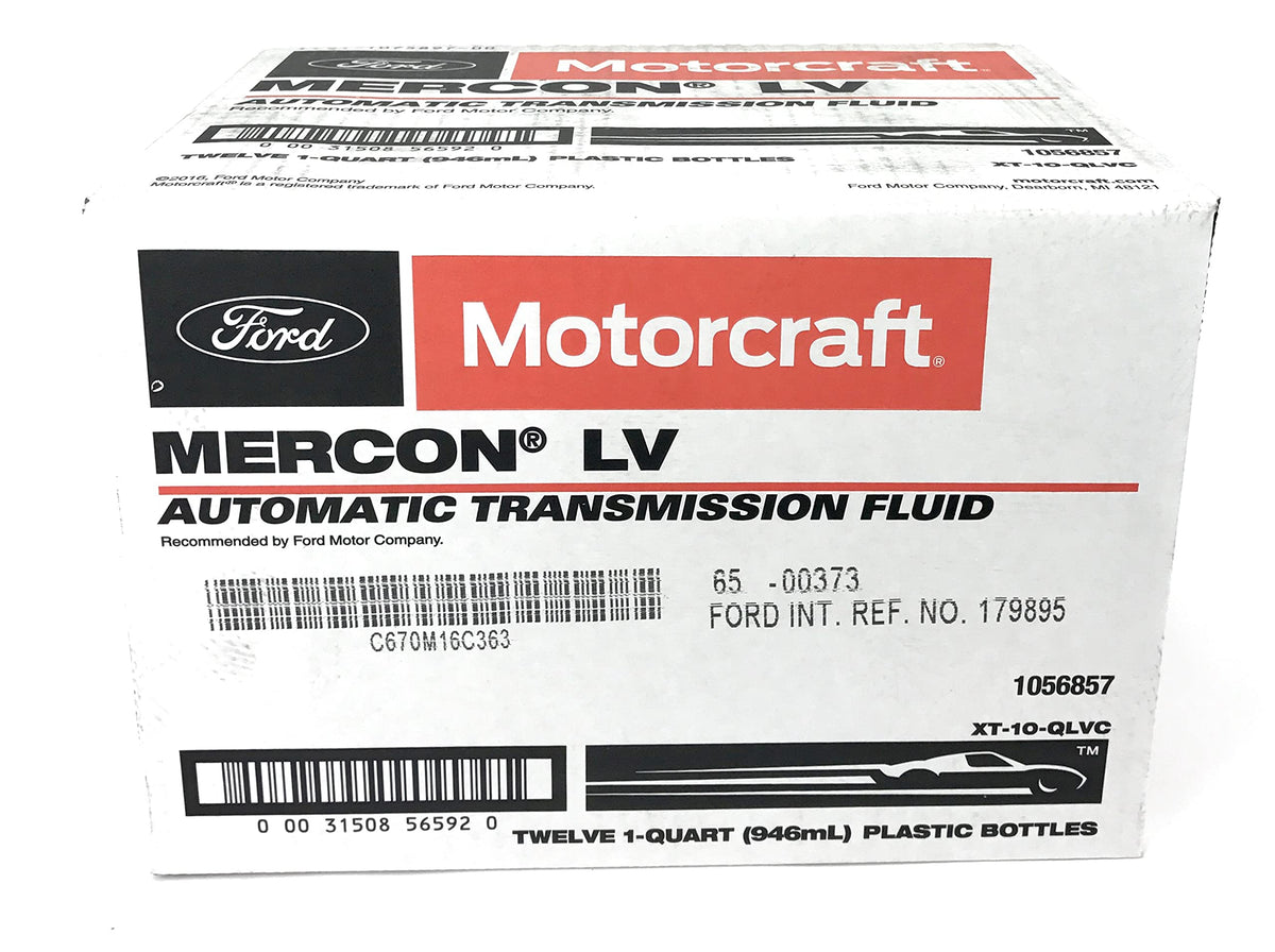 Motorcraft MERCON LV in a service bay being used during transmission maintenance