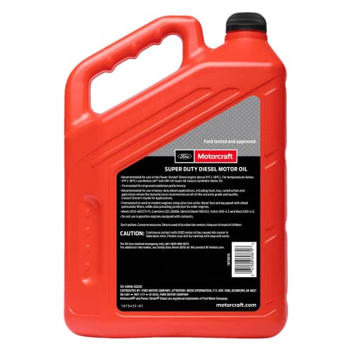 Motorcraft oil container beside measuring tape for size comparison and quick volume reference