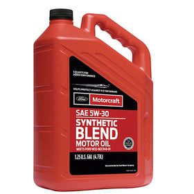 Motorcraft oil being poured to show smooth texture and pourability, demonstrating easy service