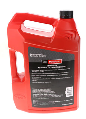 Motorcraft XT105Q3LV bottle being poured into transmission for proper fill