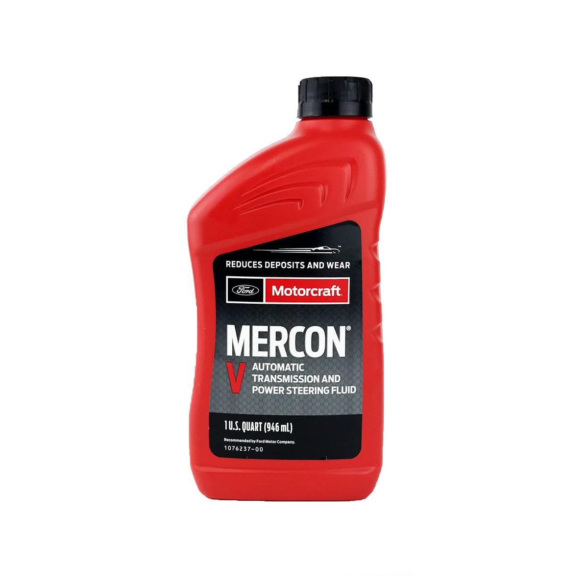 Motorcraft XT5QMC quart close-up of bottle label and cap for easy-pour handling benefit
