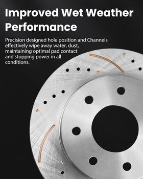 MOTOREVO rotor edge highlighting Geomet coating, benefits corrosion protection on non-friction surfaces