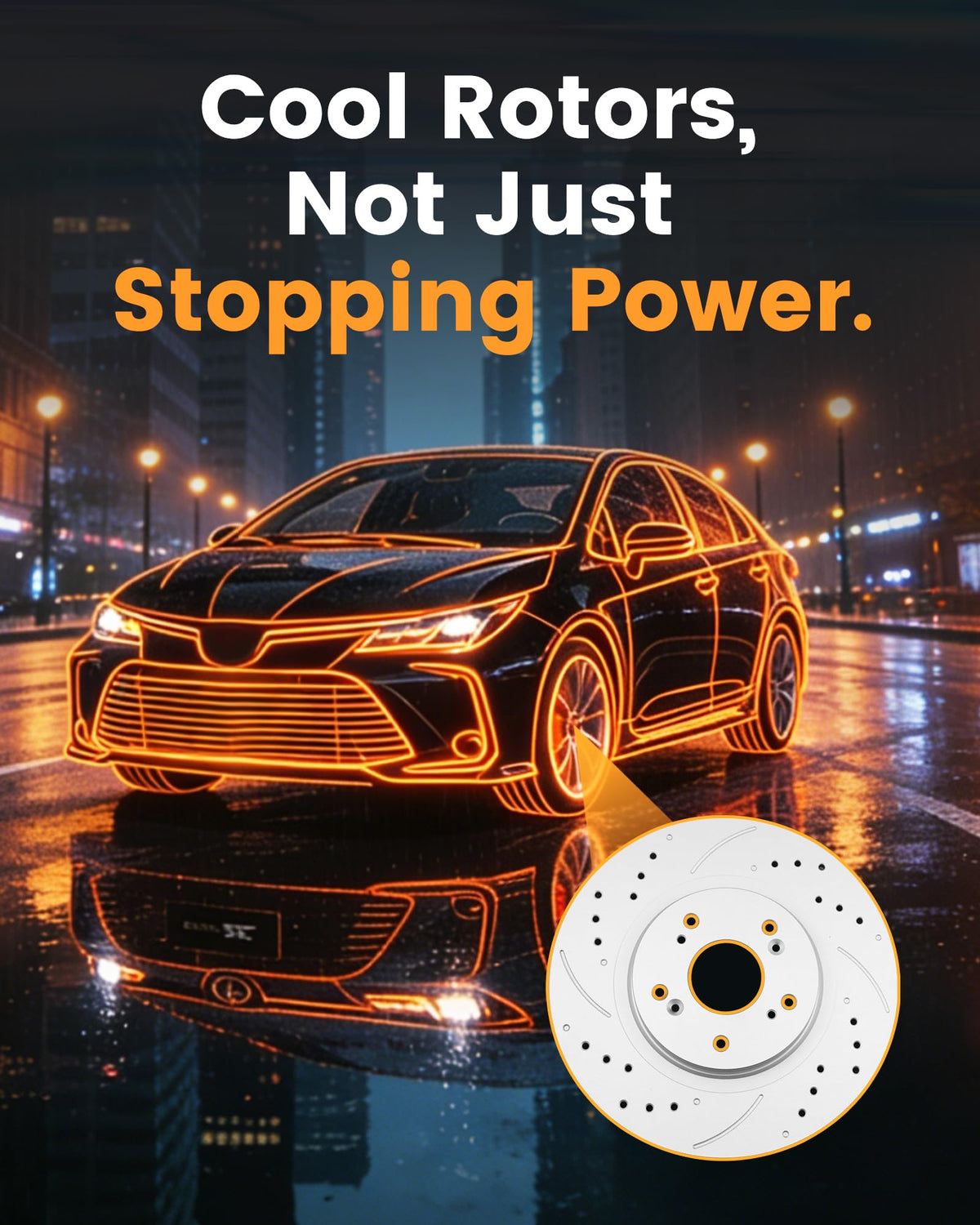 Motorevo rotor Geomet coating sheen resisting corrosion for lasting performance
