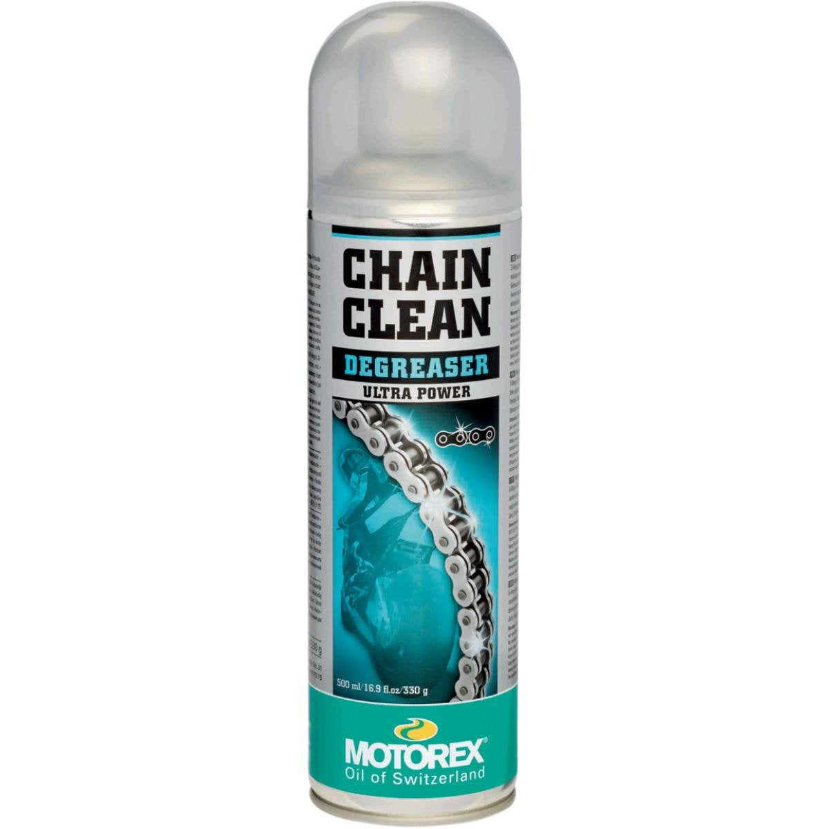 Motorex kit front view showing cleaner and road strong lube, ready for maintenance