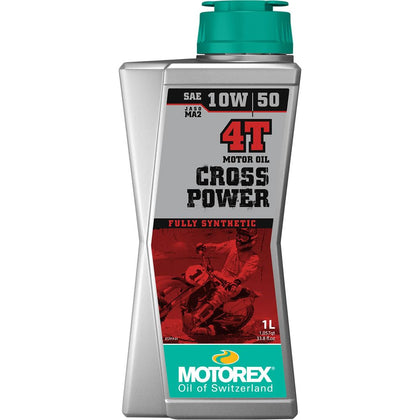 Motorex Cross Power 4T front bottle view showing label for clear product identification and benefits
