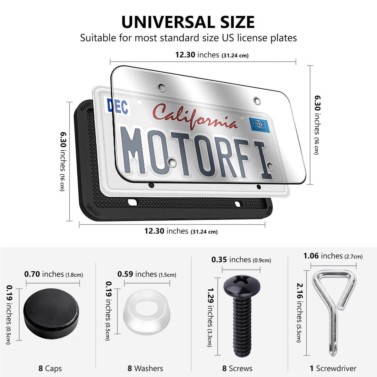 MotorFi clear polycarbonate cover detail showing plate protection and clarity