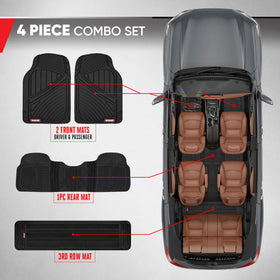 Motor Trend installed three-row liners protecting vehicle floors for easy upkeep