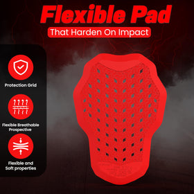 MOTOSTYLEWEAR pad held in hand to show compact size and lightweight benefit