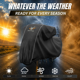 MotoTarp 600D fabric close-up highlighting durable texture that resists wear
