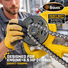 Motovecor clutch bore and 3/16" keyway detail for secure shaft fit