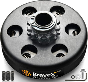 Motovecor clutch front view showing teeth, clear fit and reliable engagement