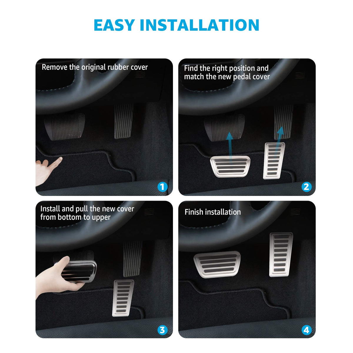 Motrobe brake pedal mounted on truck illustrating stable braking contact