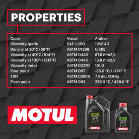 Motul 5100 oil texture close-up highlighting ester-enriched sheen and stable viscosity benefits