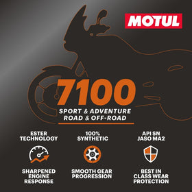 Motul 7100 4L size comparison showing volume for complete oil change convenience