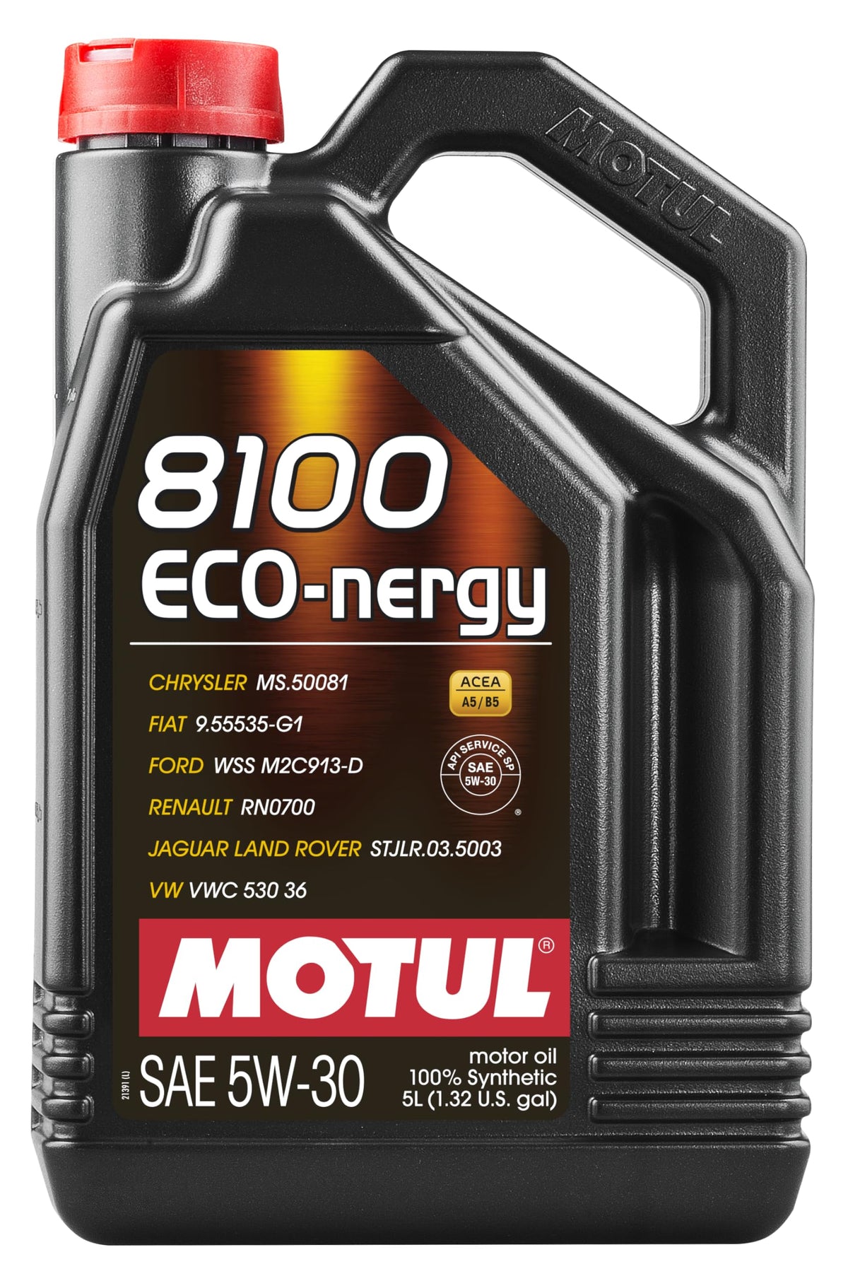 Motul front packaging showing 5L bottle and clear branding for reliable engine protection