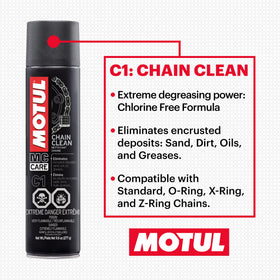 Motul chain brush close-up with bristles, shows precision cleaning for improved drivetrain longevity