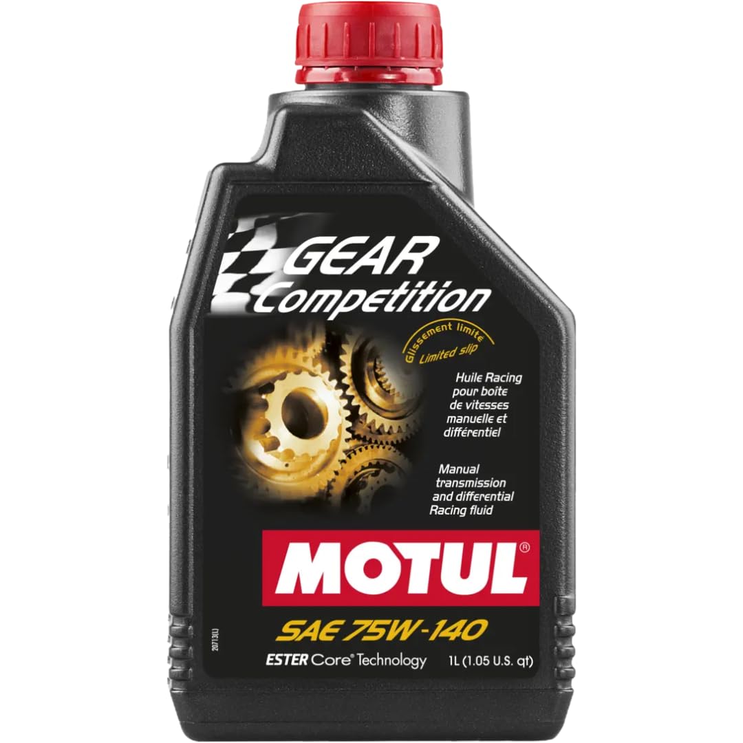 Motul front label showing product and 1L size with performance benefit