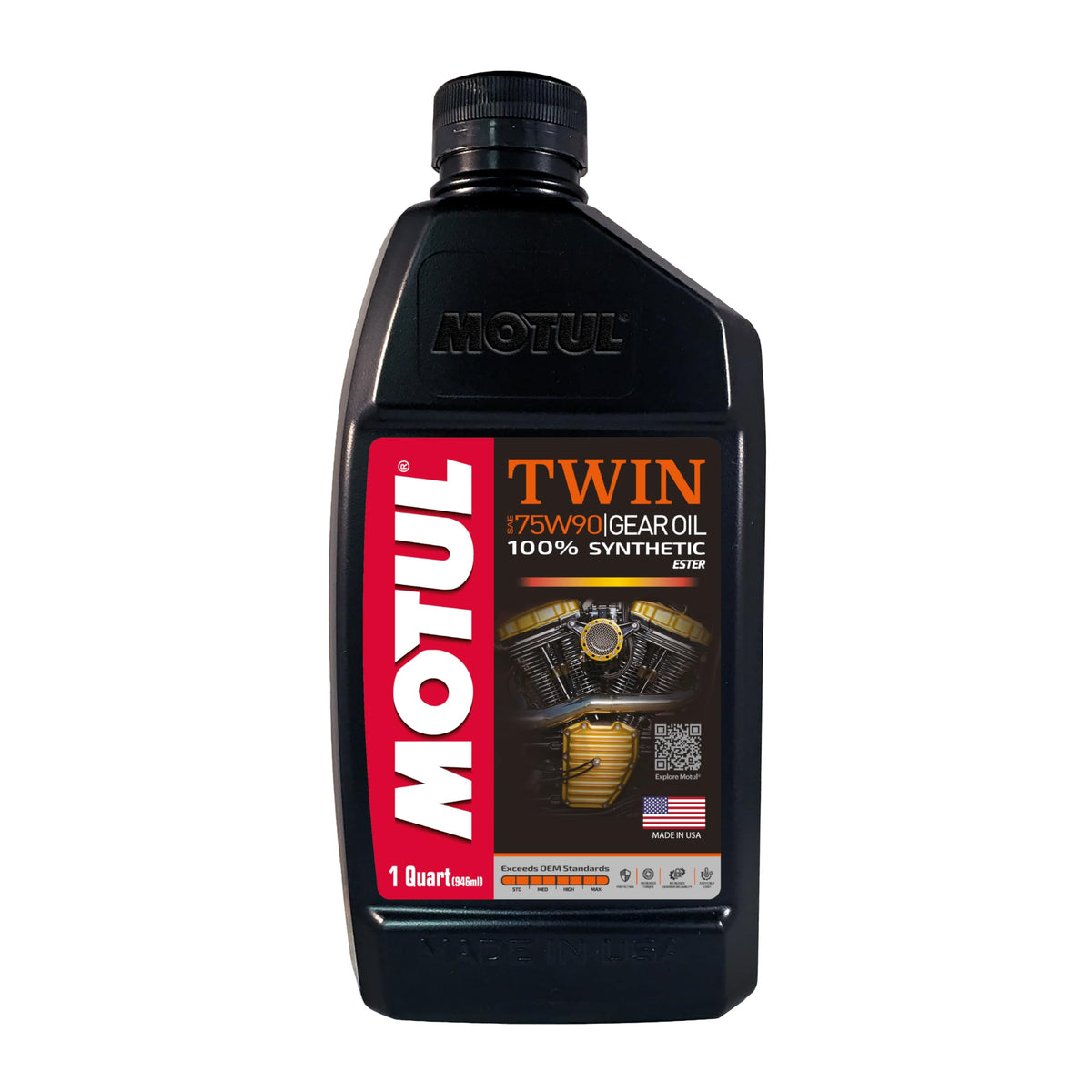 Motul Twin kit displayed on Harley Milwaukee-Eight motorcycle for correct fit benefit