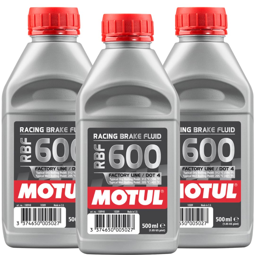 Motul RBF 600 front packaging showing bottle and cap, clear identification and easy handling benefit