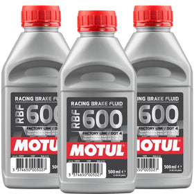 Motul RBF 600 front packaging showing bottle and cap, clear identification and easy handling benefit