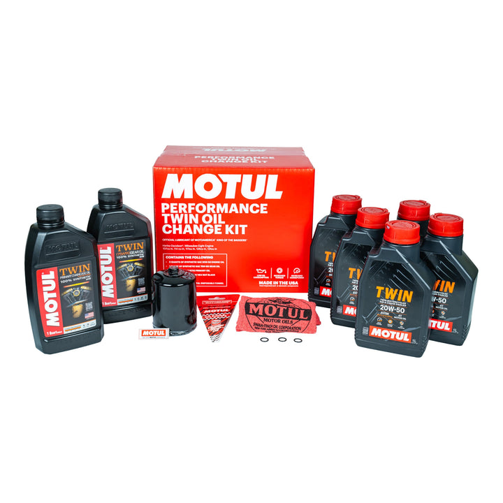 Motul Twin kit front packaging showing full contents and easy selection benefit