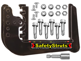 Mount-n-Lock front packaging showing SafetyStruts kit benefits