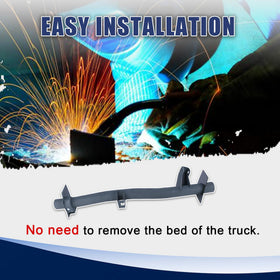 Mountainpeak crossmember installed under a Silverado showing restored tank support benefit