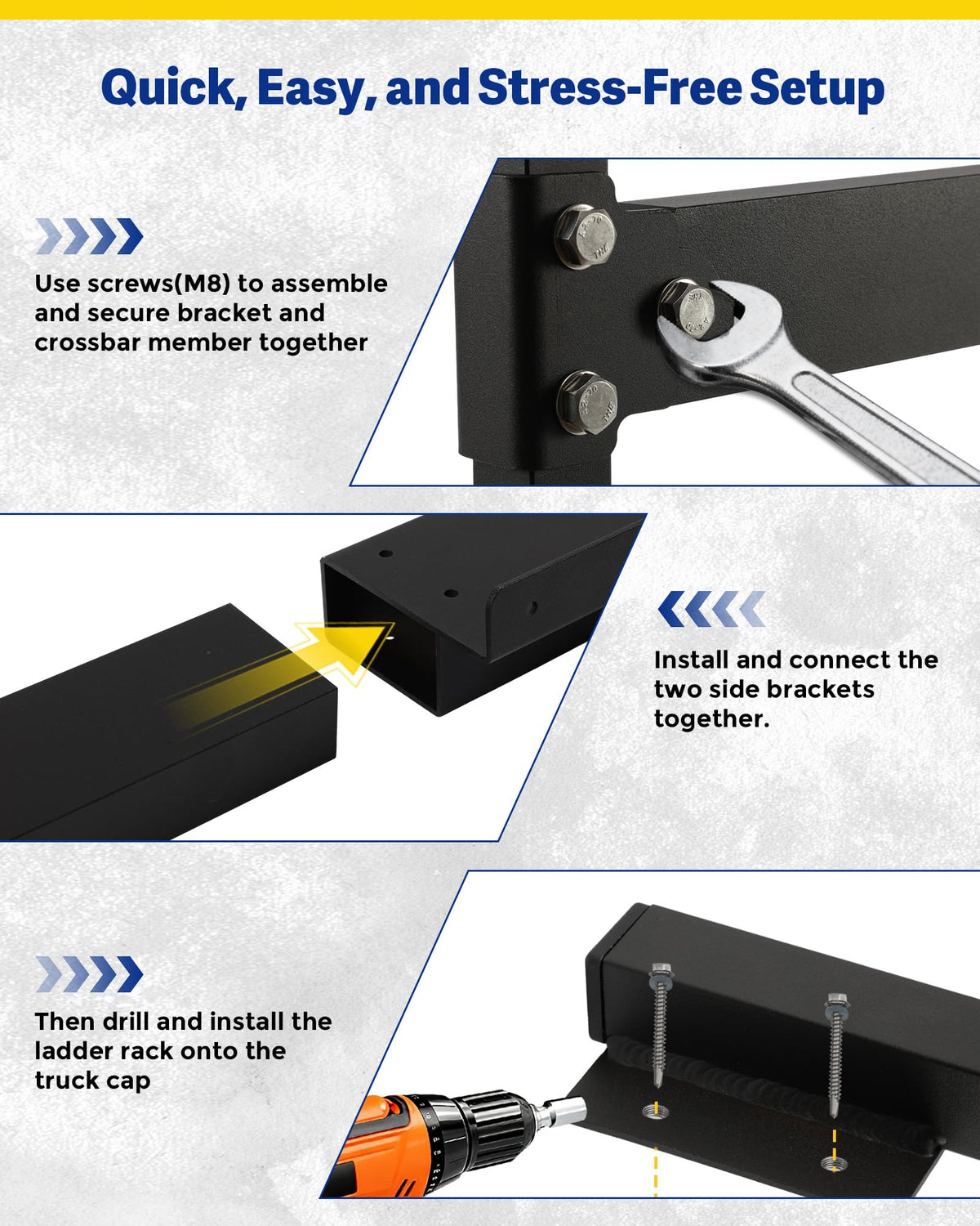 Mountainpeak heavy-duty bolts and hardware for stable mounting