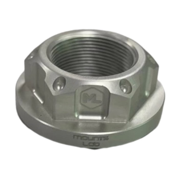 Mounts Lab Motomount R7 front view showing nut and flange for secure mounting