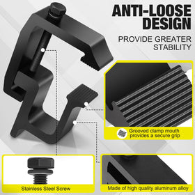 moveland clamps on Dodge Dakota lifestyle scene conveying stable camper shell transport benefit