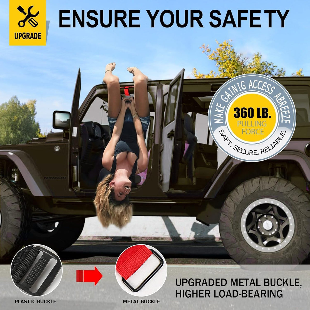 moveland close-up of upgraded metal buckle highlighting stronger load-bearing and durability advantage