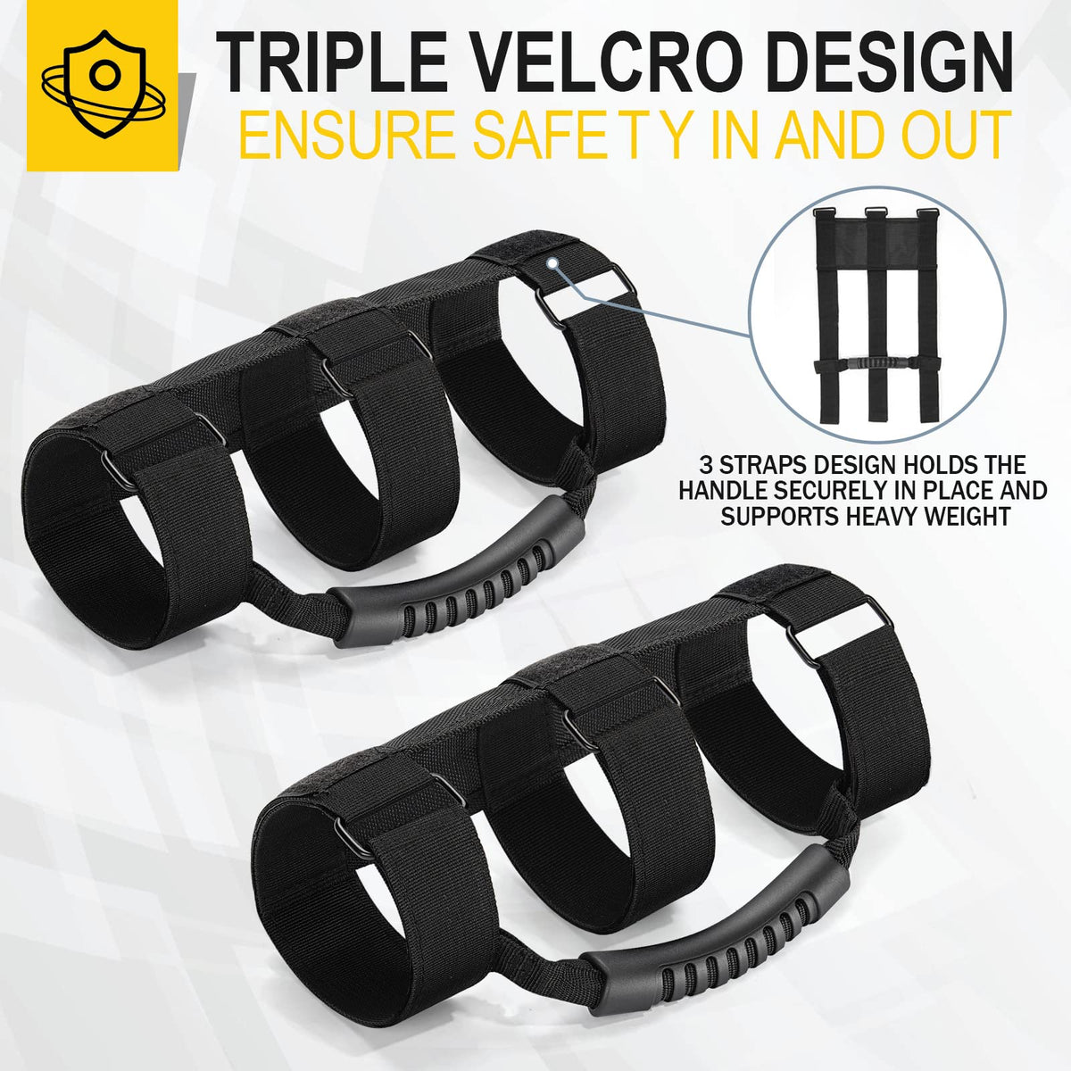 moveland handle installation wrap straps showing fast, tool-free attachment advantage