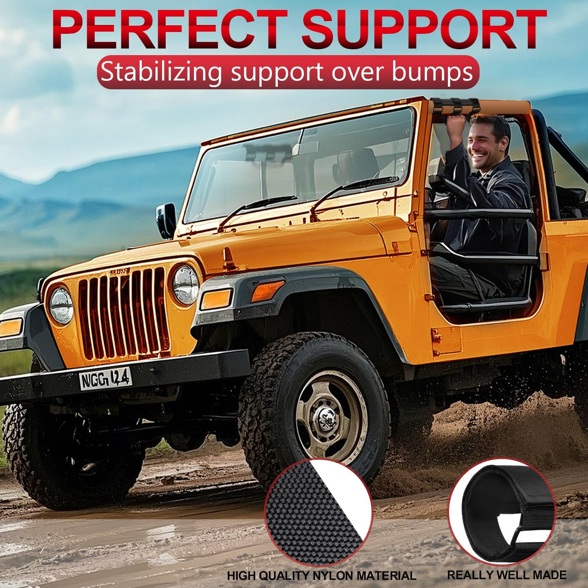moveland installed on Jeep front door for easier entry