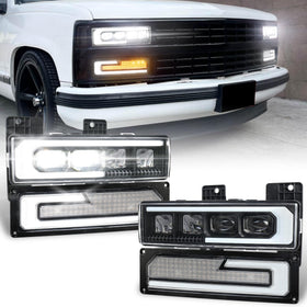MOVOTOR front view of headlight assembly showing full replacement and improved appearance