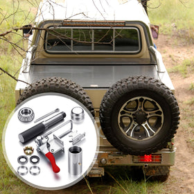 Moxweyeni mega spindle detail demonstrating strong support for heavy tires