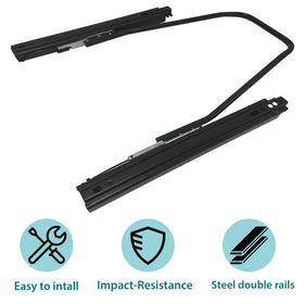 moyzxc seat slider mounted on racing seat demonstrating secure fit and easy positioning benefit
