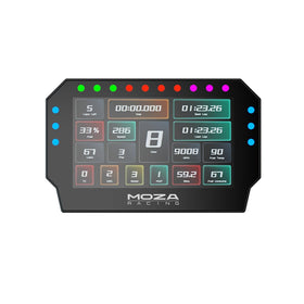 MOZA CM2 front view showing touchscreen and clear telemetry for improved focus