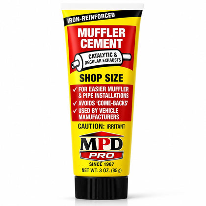 MPD front tub showing label and product ready for exhaust repair