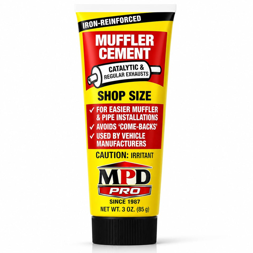 MPD front tub showing label and product ready for exhaust repair