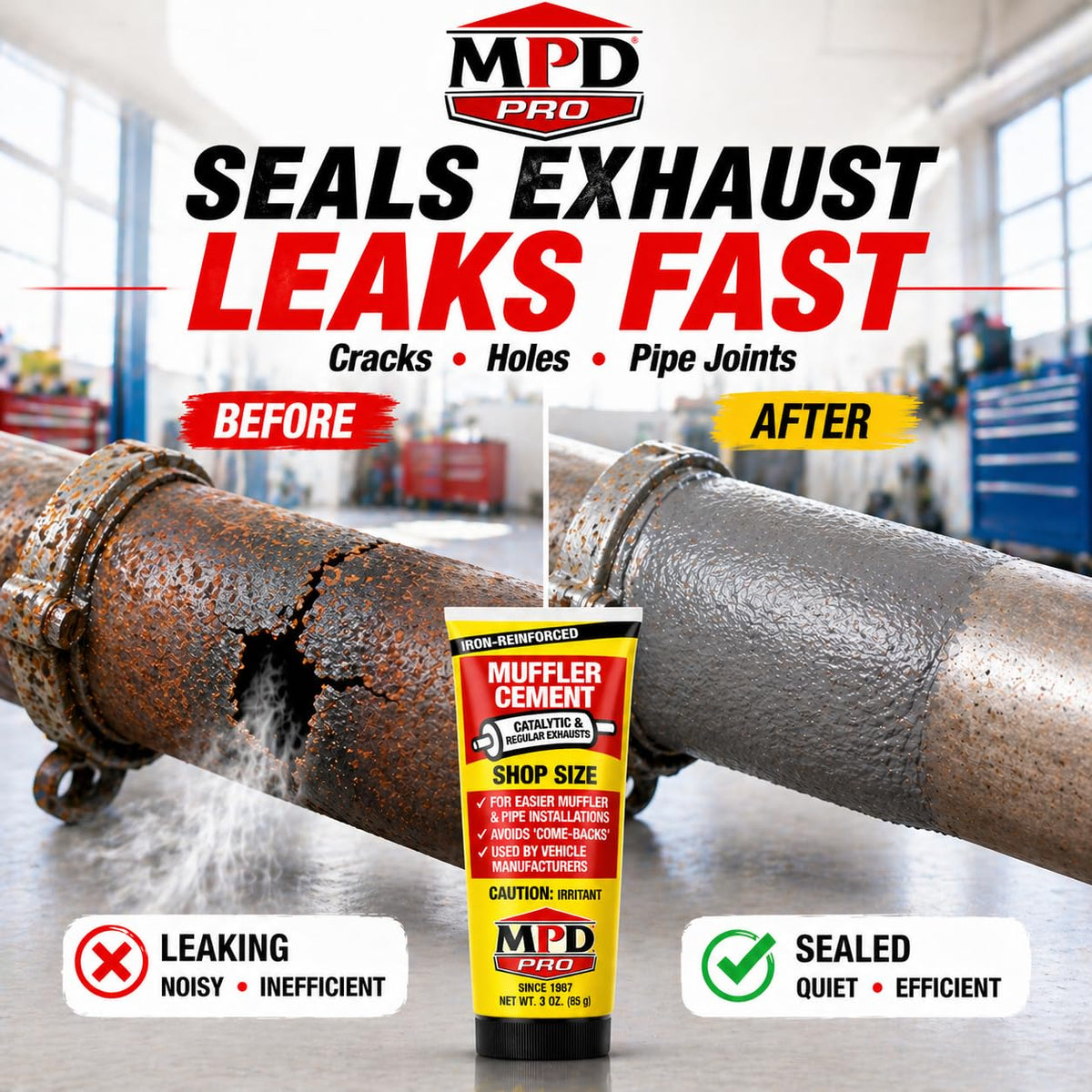 MPD putty being kneaded by hand for proper mixing and adhesion