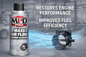 MPD PRO close-up nozzle showing precision spray for delicate sensors