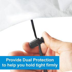 MQLD drawstring bottom adjust shows secure seal and debris protection