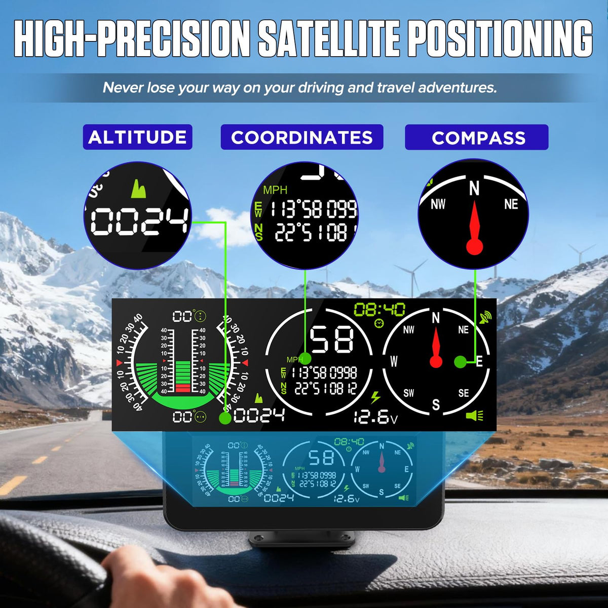 MR CARTOOL M60 inclinometer alert indicating tilt alarm for added safety