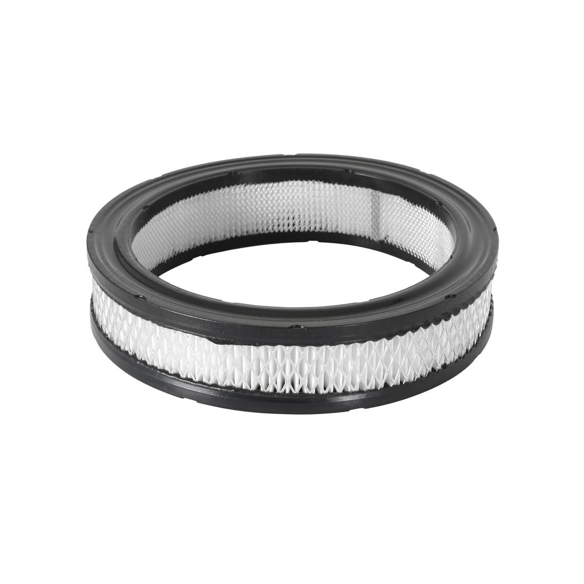 Mr. Gasket front view 1487A air filter showing fit and design benefit
