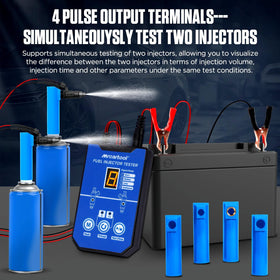 MR CARTOOL dual output terminals enabling simultaneous testing of two injectors