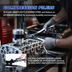 MR CARTOOL six piston rings laid out showing size range and quick selection benefit