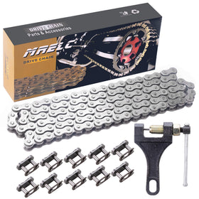 MRELC front view of 415H-110L chain kit showing all included parts and durability