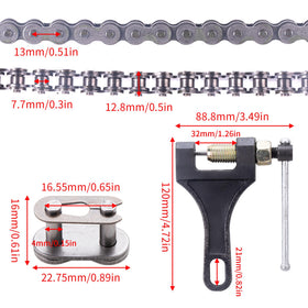 MRELC close-up of 415H chain links highlighting heavy-duty construction and wear resistance